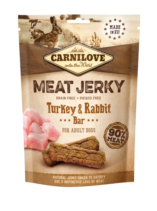 Réduction Carnilove – Jerky Barre Prot&eacute;in&eacute;e Dinde Lapin – 100g