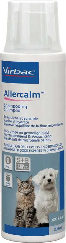 Expédié Aujourd&rsquo;hui Virbac – Shampooing Allercalm Peau Irrit&eacute;e et Sensible pour Chiens et Chats – 250ml