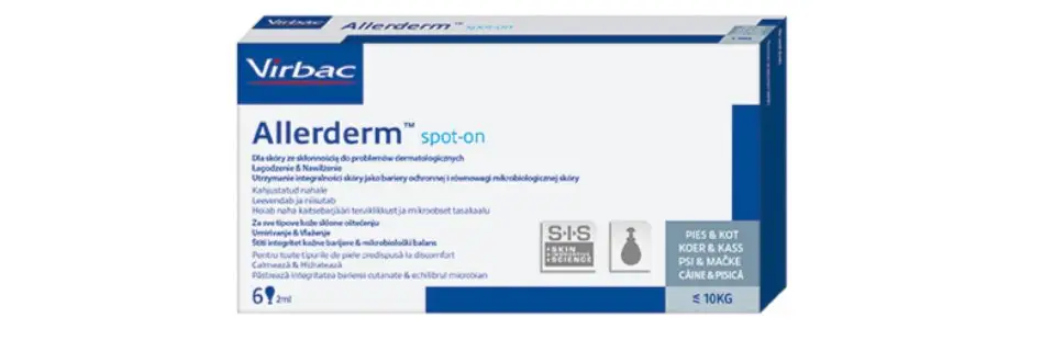 Bon Marché Virbac – Pipettes Allerderm Pelage Petits Chiens et Chats -10Kg – 6x2ml