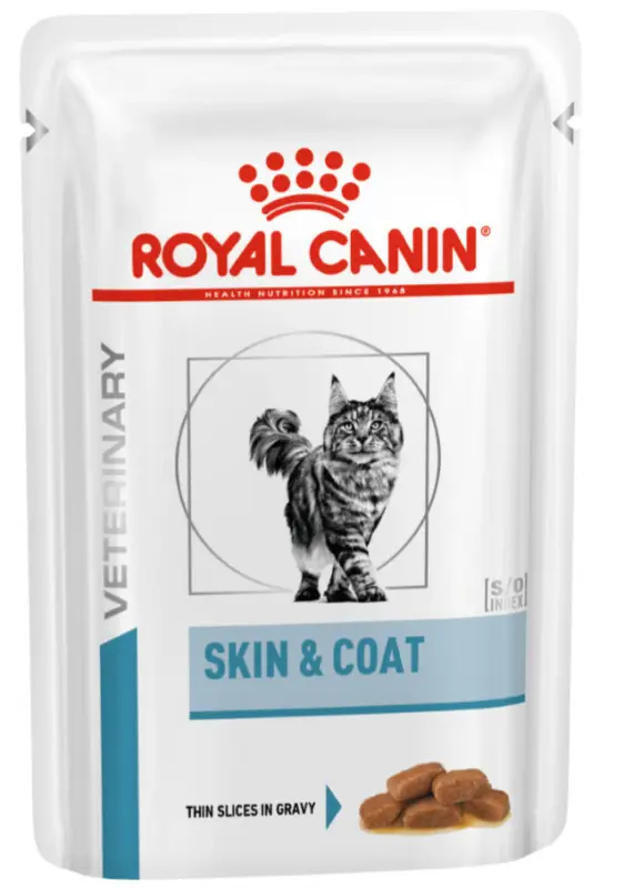 Acheter Direct Royal Canin – Sachets Veterinary Diet Skin & Coat pour Chats – 12x85g