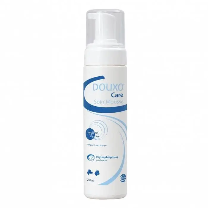 Ceva – Soin Mousse Nettoyante Douxo Care pour Chiens et Chats – 200ml Authentique