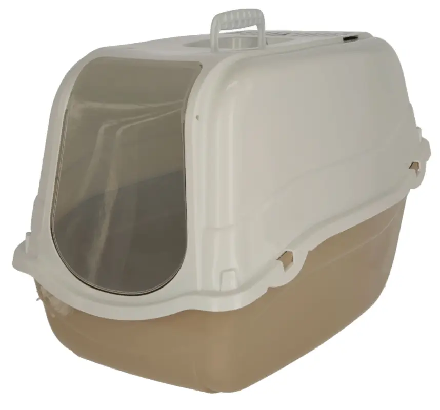 Dernière Chance Kerbl – Maison de toilette pour chat Minka taupe/blanc – 57X39X41cm