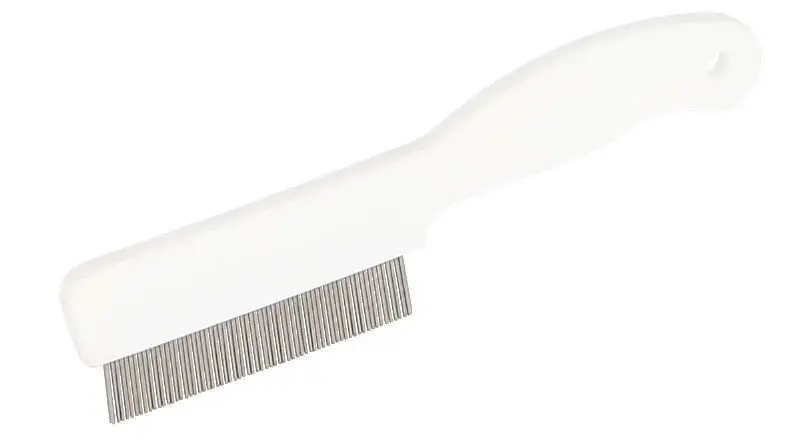 Remise Kerbl – Peigne d&eacute;poussi&eacute;rant blanc – 3pcs 13cm