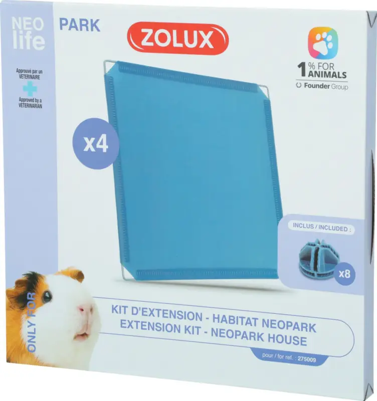 Zolux – KIT 4 PLAQUE EXTENSION HABITAT COCHON D'INDE NEOLIFE Promotion Saisonnière