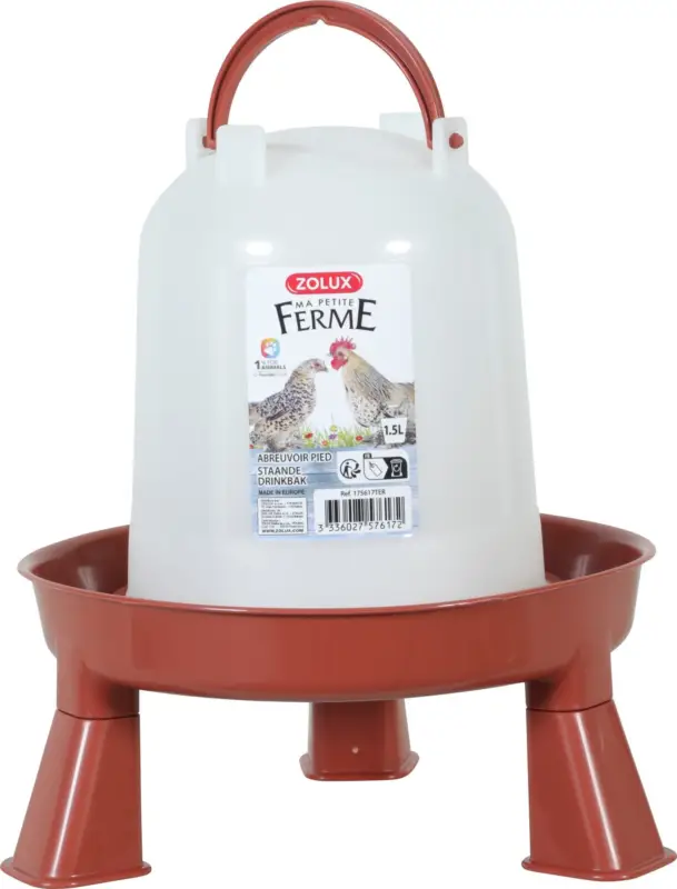 Bon Plan Zolux – Abreuvoir sur Pied Terra pour Basse Cour – 1,5L