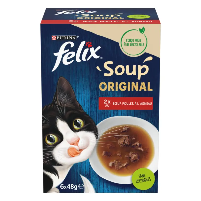 Felix – Soupes en sachets S&eacute;lection de la Campagne pour Chats – 6x48g Populaire