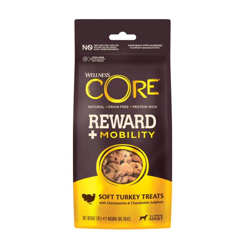 Offre Du Jour Wellness CORE Reward+ Treats Dinde Mobilit&eacute; – 170g