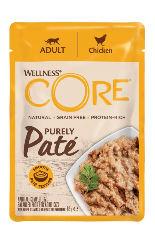 Réduction WELLNESS CORE – Repas Complet Purely P&acirc;t&eacute; au Poulet – 85g