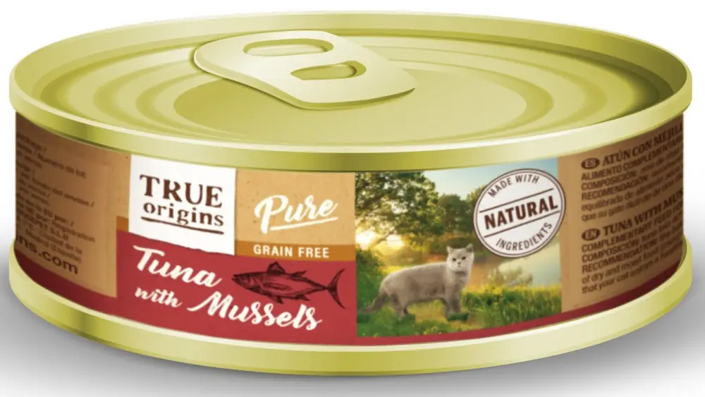 True Origins Pure – Pat&eacute;e Top Cat Adult Thon Moules – 85g Expédition Rapide