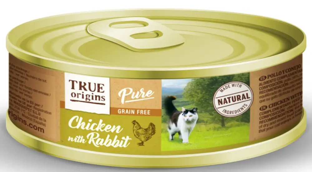 Vente Flash True Origins Pure – Pat&eacute;e Top Cat Adult Poulet Lapin – 85g