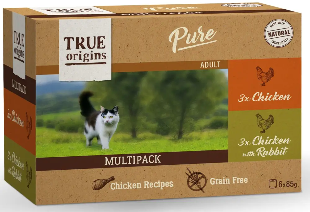 True Origins Pure – Pat&eacute;e Top Cat Multi viandes – 6X85g Seulement Aujourd&rsquo;hui