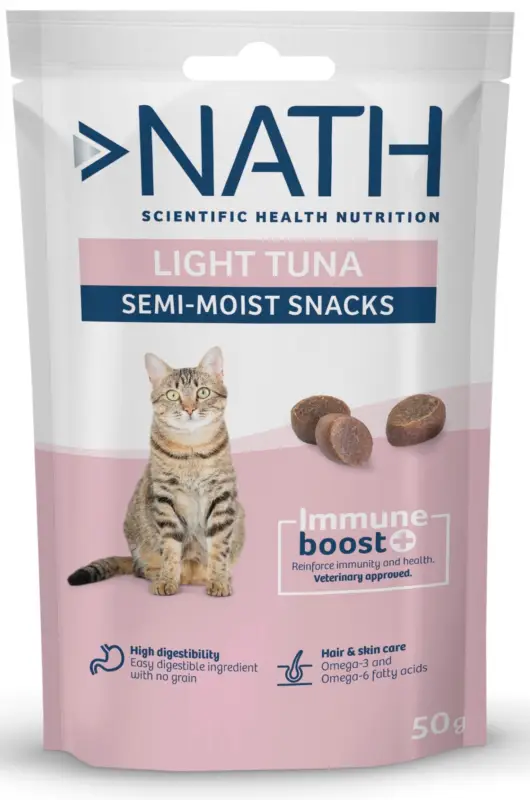 Nouvel Arrivage Nath – Friandises Light Tuna Immune boost+ au Thon pour Chats – 50g