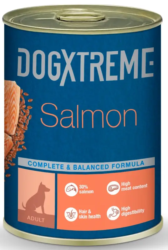 DogXtreme – P&acirc;t&eacute;e Adulte au Saumon pour Chiens – 400g Offre Limitée