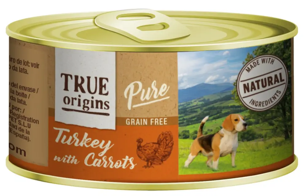 Offre Du Jour True Origins Pure – Alimentation Humide Chien Dinde & Carotte – 185g