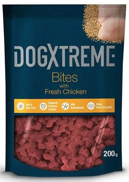 Pas Cher DogXtreme – Friandises BITES avec Poulet Frais pour Chiens – 200g