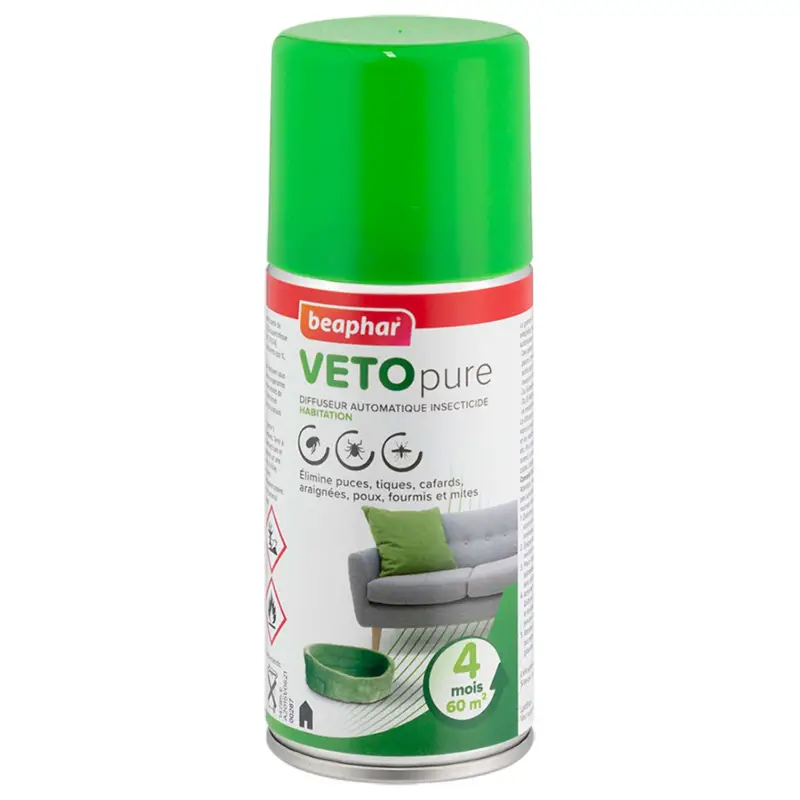 Remise Beaphar – VETOpure diffuseur automatique insecticide Habitat 60m&sup2; – 150 ml