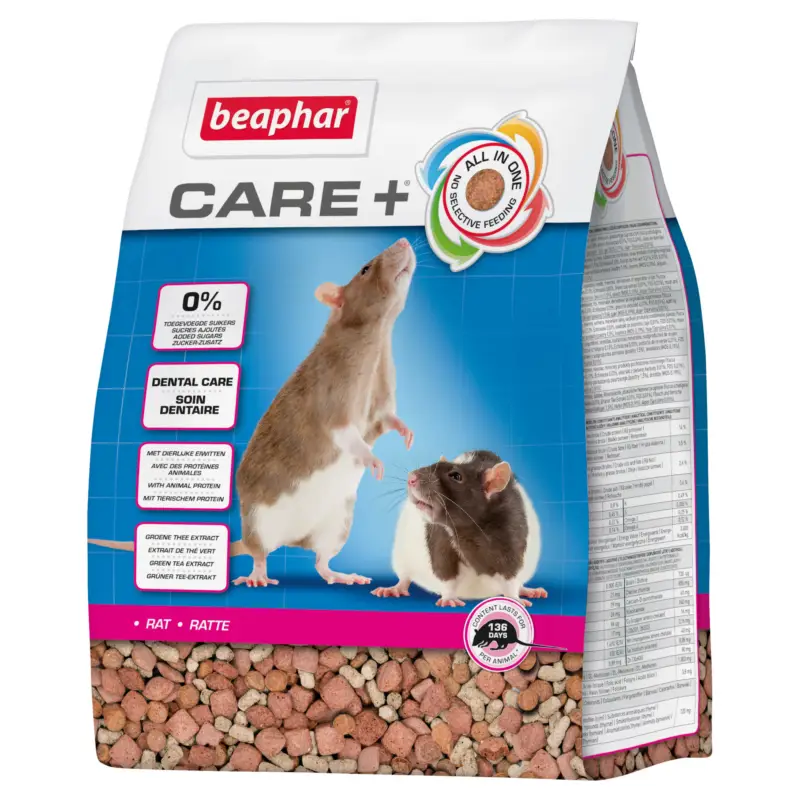 Beaphar – CARE+ alimentation premium compl&egrave;te extrud&eacute;e All-in-one pour rat – 1.5 kg Produit De Marque