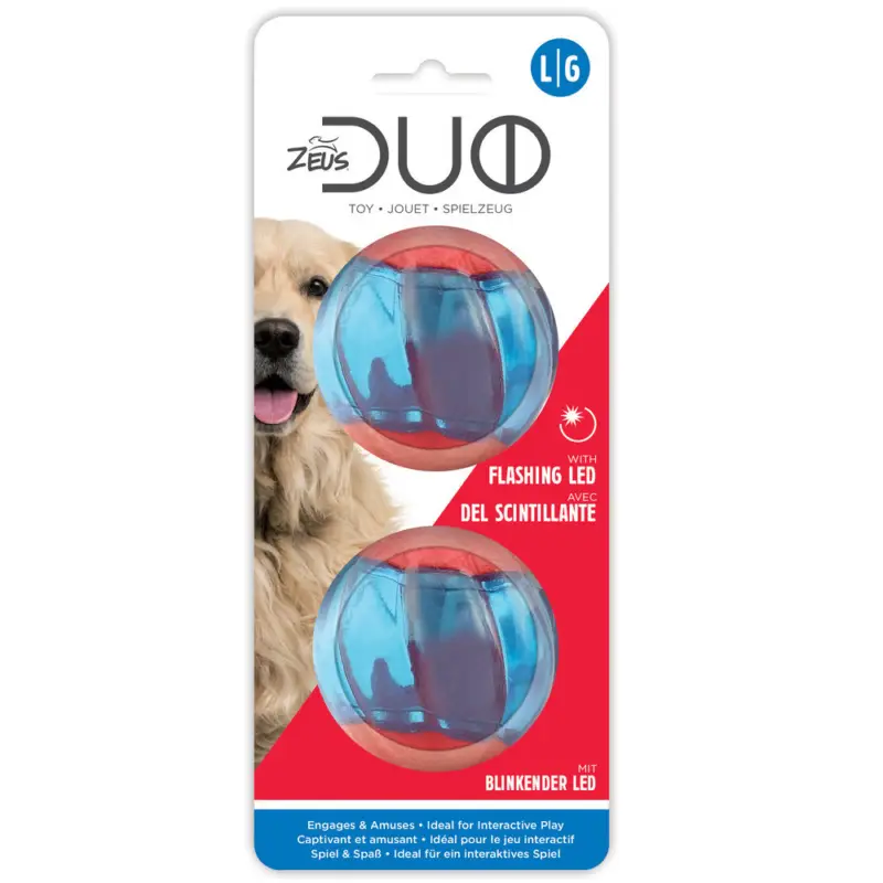 Retour Gratuit Zeus Duo Ball avec LED 2pc – 6,3 cm