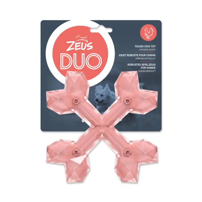 Offre Du Jour Zeus Duo os crois&eacute;s Corail poulet – 15 cm