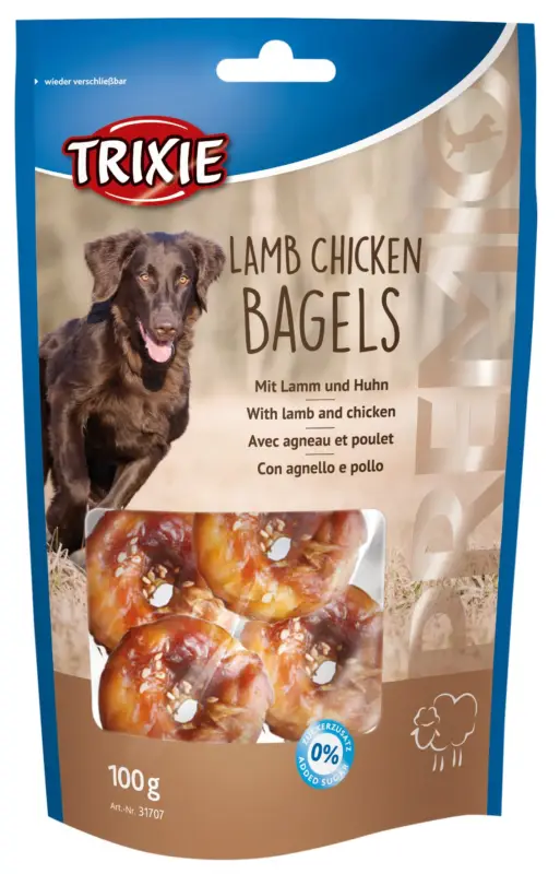Acheter En Ligne Trixie – PREMIO Lamb Chicken Bagels – 100 g