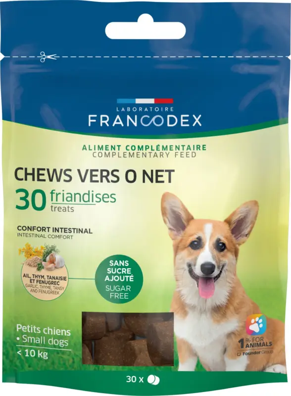 Francodex – Friandises Chews Vers o Net pour Petits Chiens – 30x3g Acheter Direct