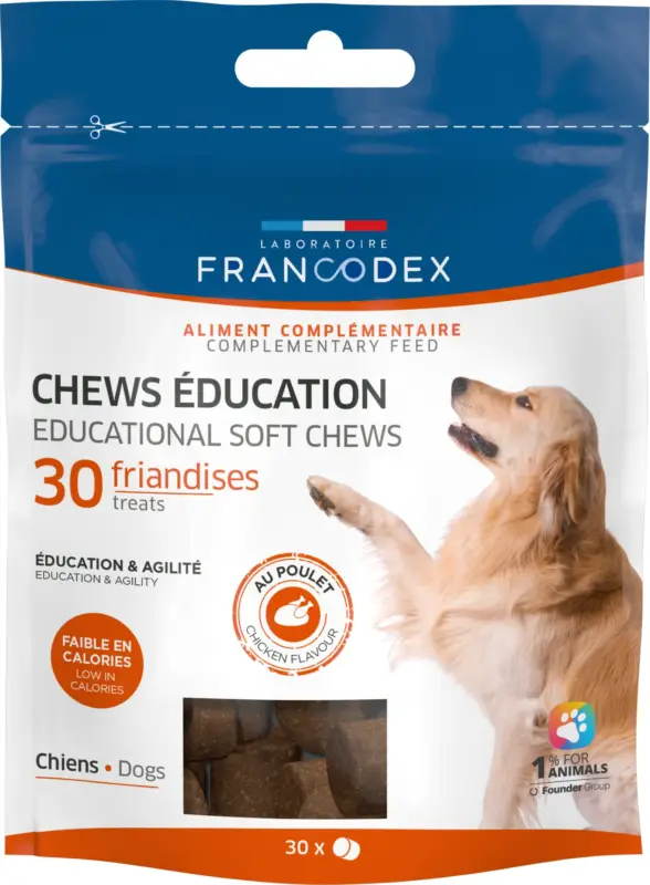 Francodex – Friandises Chews Education Surpoids pour Chiens – 30x3g Produit De Marque