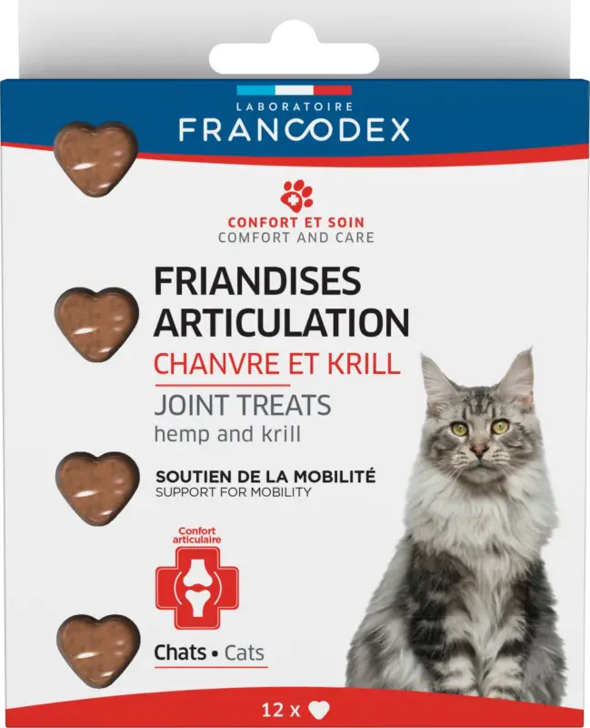 Francodex – Friandises Articulation Chanvre et Krill pour Chats – x12 Must-Have