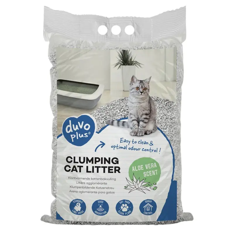 Populaire Duvoplus – Liti&egrave;re agglom&eacute;rante Aloe Vera pour Chats – 12kg