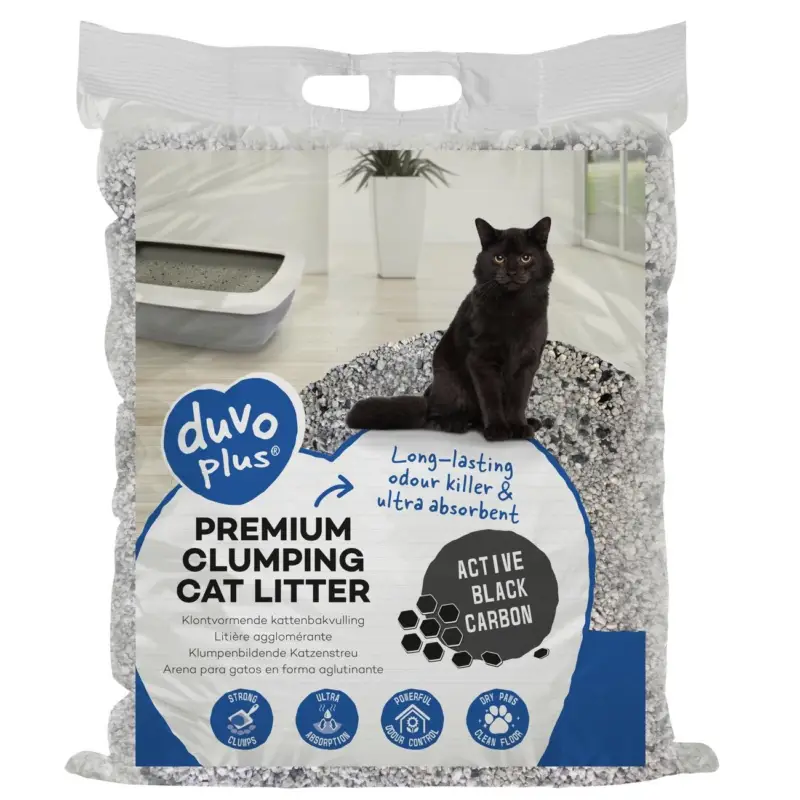 Commande En Gros Duvoplus – Liti&egrave;re Premium Active Black Carbon pour Chats – 12kg