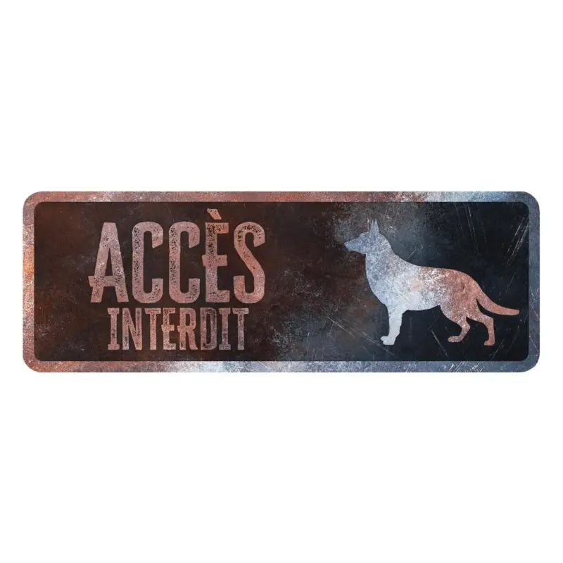 Authentique D&D – Panneau d'avertissement German Shepherd Fran&ccedil;ais – 40x13x03cm Multicolore