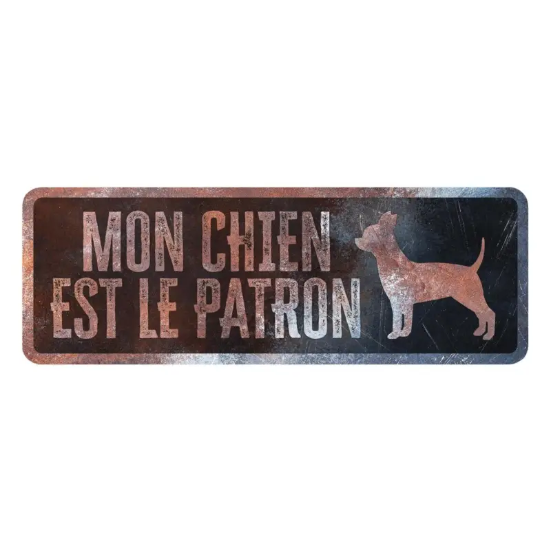 Remise D&D – Panneau d'avertissement Chihuahua Fran&ccedil;ais – 40x13x03cm Multicolore