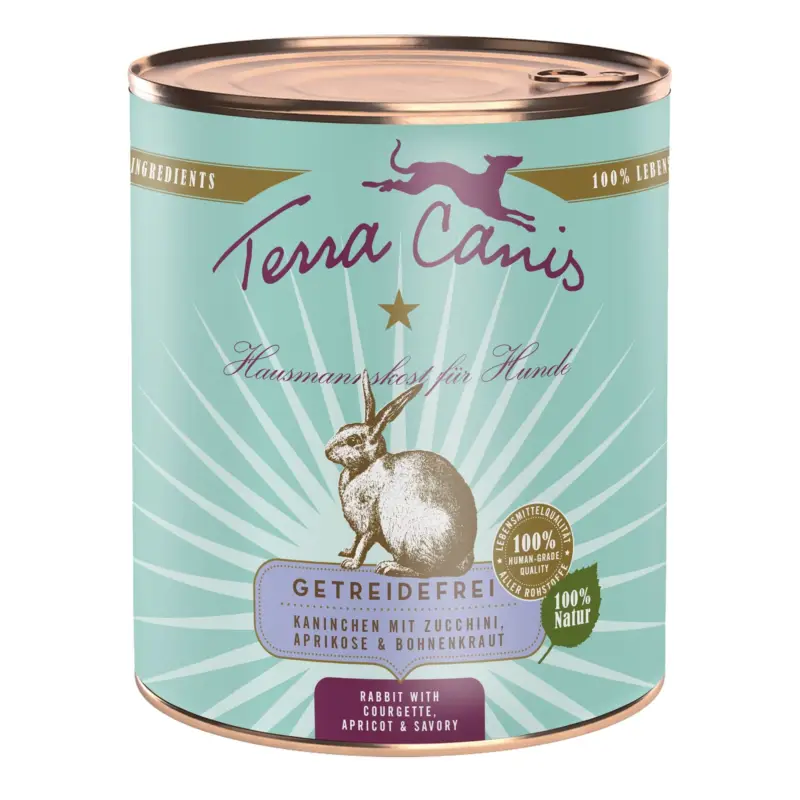 Commander Maintenant Terra Canis – Aliment Naturel sans C&eacute;r&eacute;ales au Lapin Courgettes pour Chiens – 800g