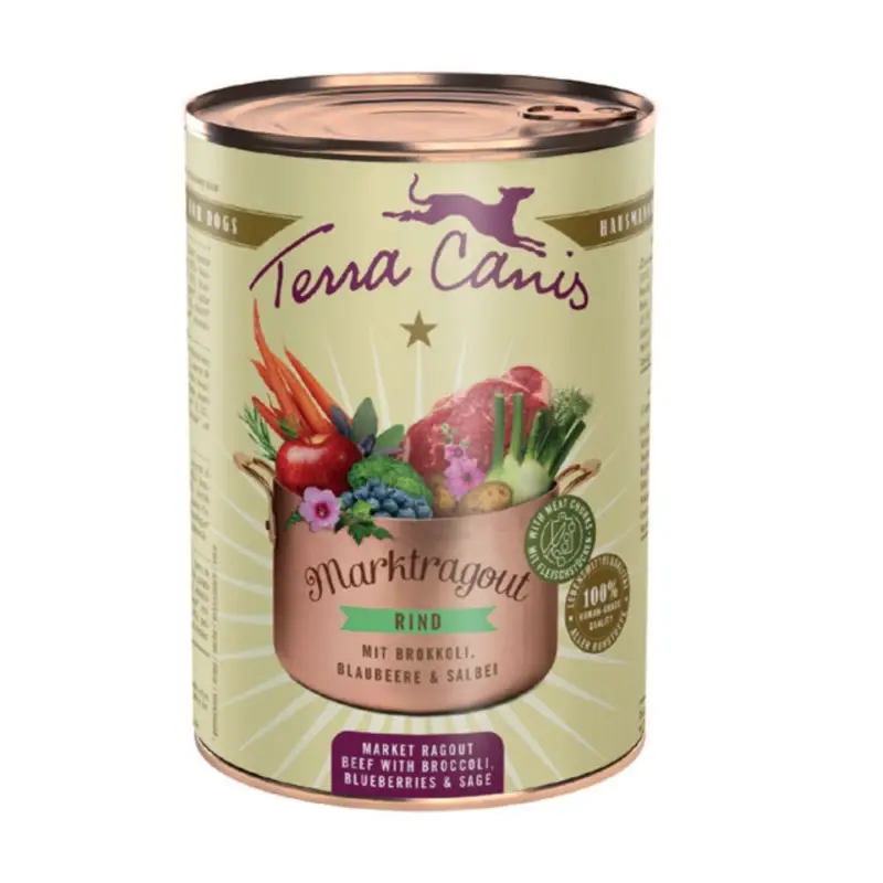 Terra Canis – Aliment Naturel Ragout B&oelig;uf Brocoli pour Chiens – 385g Paiement Sécurisé
