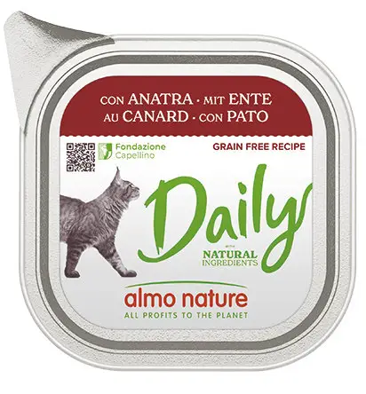 Almo Nature – P&acirc;t&eacute;e Dailygrain Free Canard – 100g Achat Immédiat