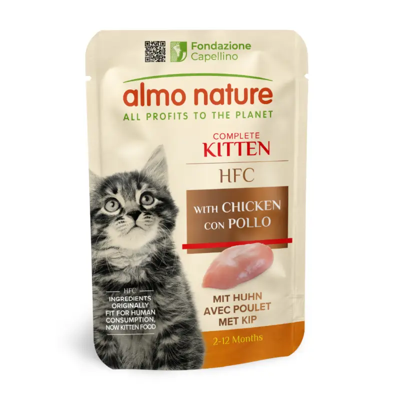 Almo Nature – P&acirc;t&eacute;e Hfc Natural au Poulet Chaton – 55g Nouveauté