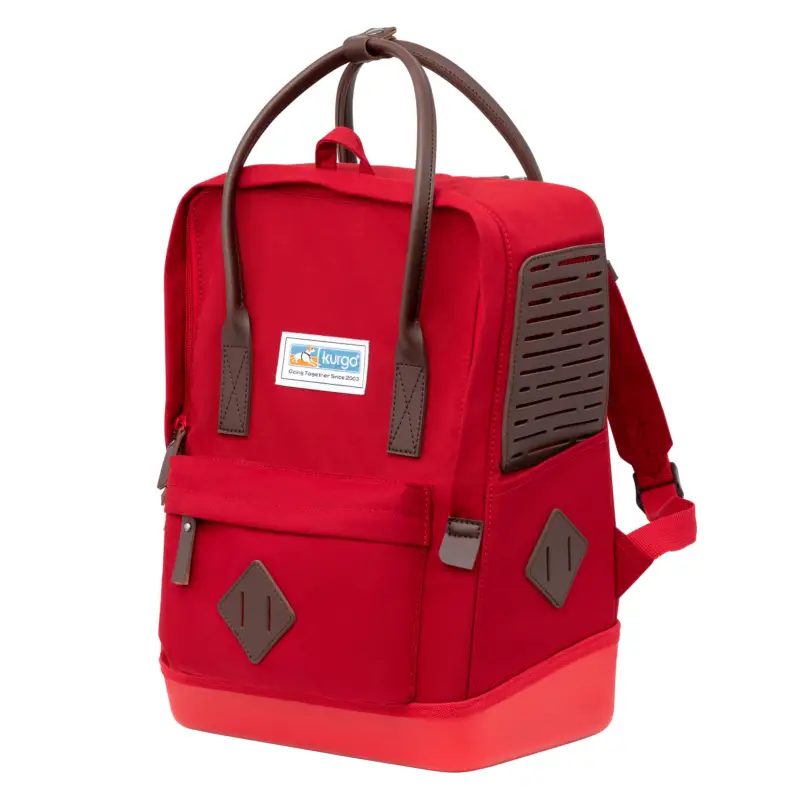 Kurgo – Sac &agrave; Dos de Transport « Nomad » pour Chiens – Rouge Affaire À Saisir