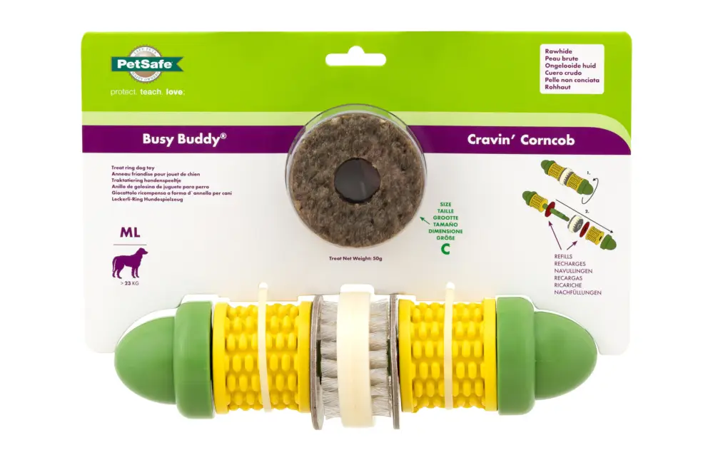 PetSafe – Jouet Epi Ma&iuml;s Cravin Corncob pour Chiens – M/L Solde