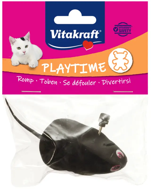 Usine Directe Vitakraft – Jouet Souris m&eacute;canique pour Chats – 7cm