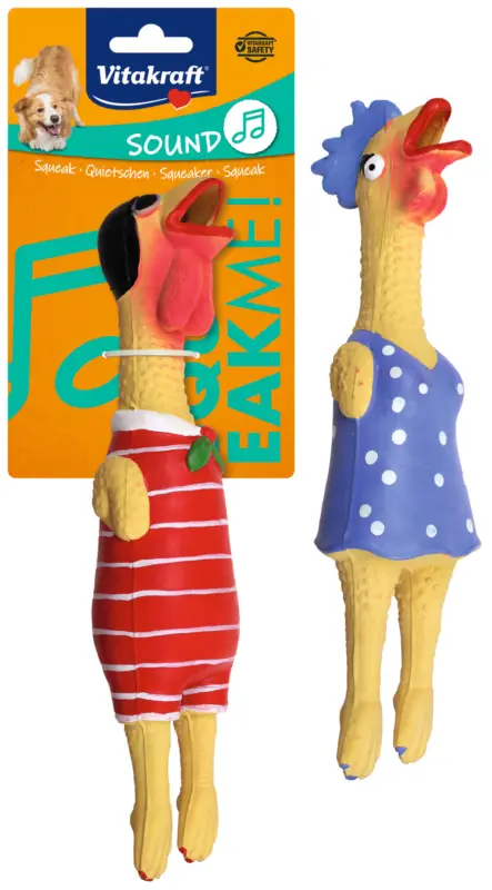 Vitakraft – Jouet Poulet en latex MM Nouvel Arrivage