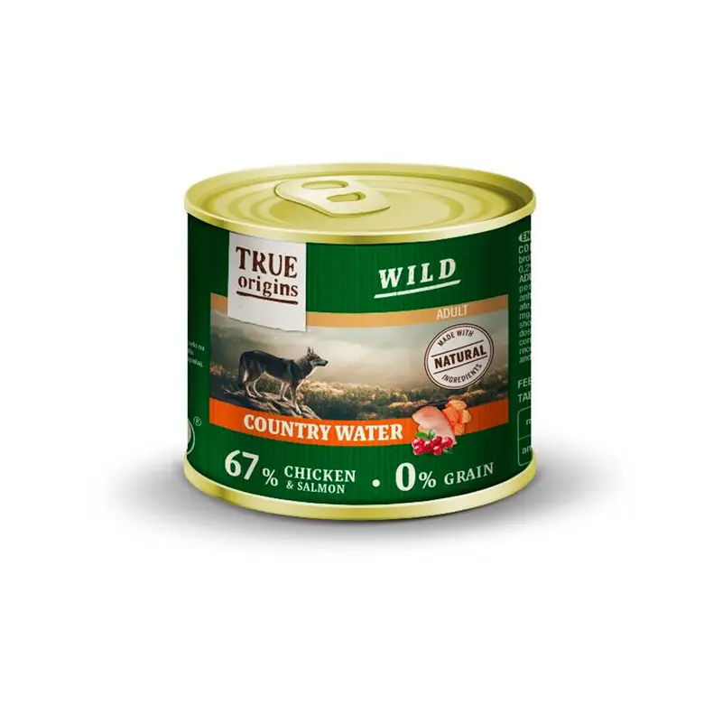 Quantité Limitée True Origins Wild – P&acirc;t&eacute;e au Poulet & Saumon pour Chiens Adultes – 200G