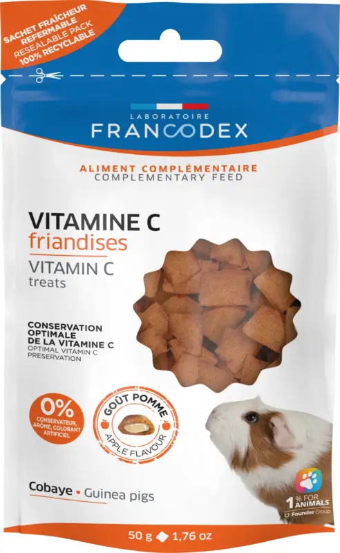 Pas Cher Francodex – Friandises Vitamine C pour Cobayes – 50g