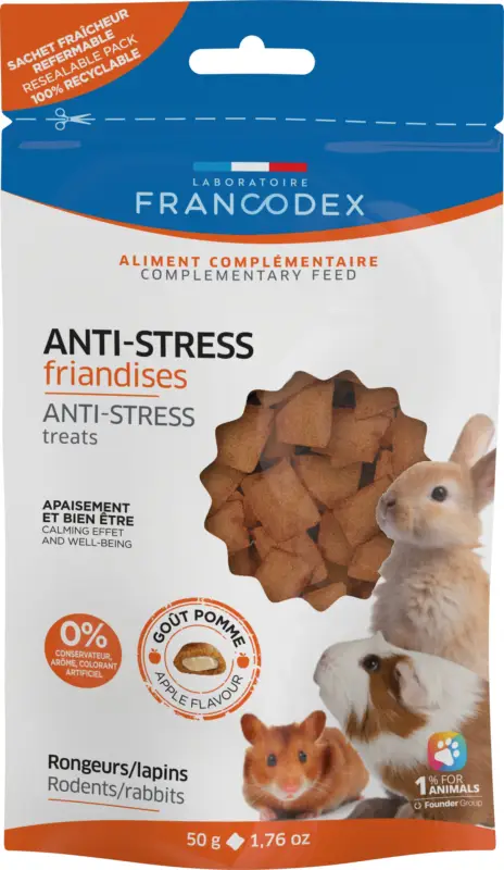Francodex – Friandises Anti-stress pour Rongeurs – 50g Promotion Saisonnière