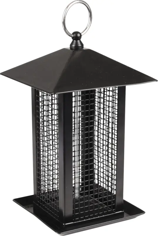 Vente Flash Flamingo – Mangeoire Silo Noix Hilma M&eacute;tallique Noir 14x14x22cm
