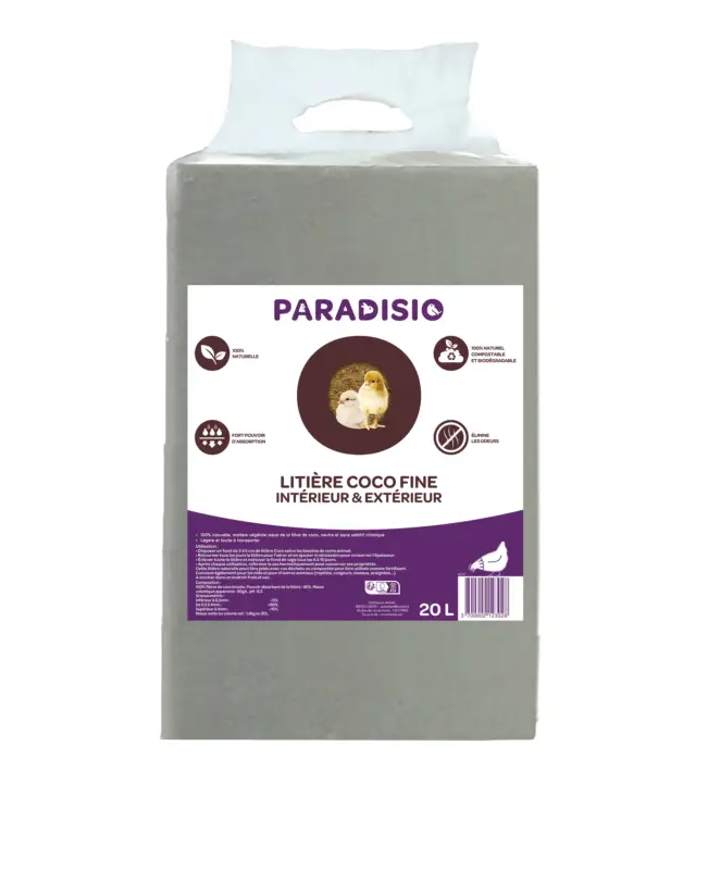 Paradisio – Liti&egrave;re Coco Fine pour Basse Cour – 20L Acheter Direct