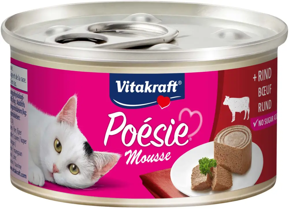 Vitakraft – P&acirc;t&eacute;e en Mousse Po&eacute;sie au B&oelig;uf pour Chats – 85g Achetez Aujourd&rsquo;hui