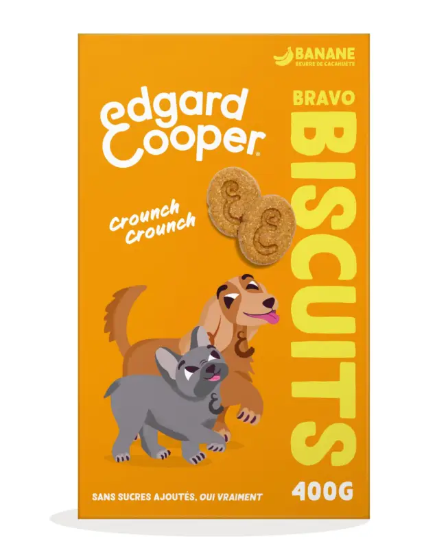 Petit Prix Edgard & Cooper – Biscuits Adulte Banane et Beurre de Cacahu&egrave;te – 400g