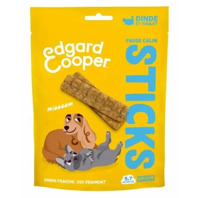 Dernier Modèle Edgard & Cooper - Sticks Adulte Dinde & Poulet - 75g