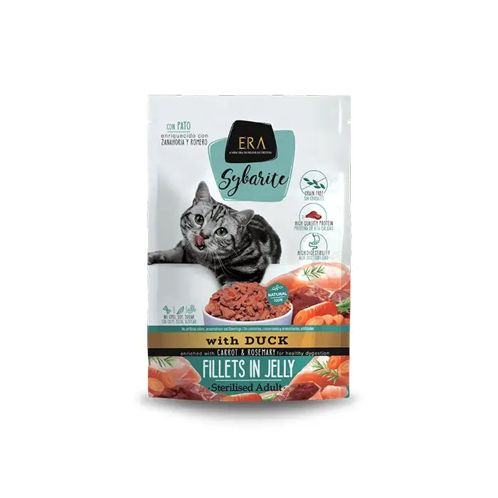 Era – P&acirc;t&eacute;e Sybarite au Canard Carotte et Romarin pour Chats St&eacute;rilis&eacute;s -85g Expédié Aujourd&rsquo;hui