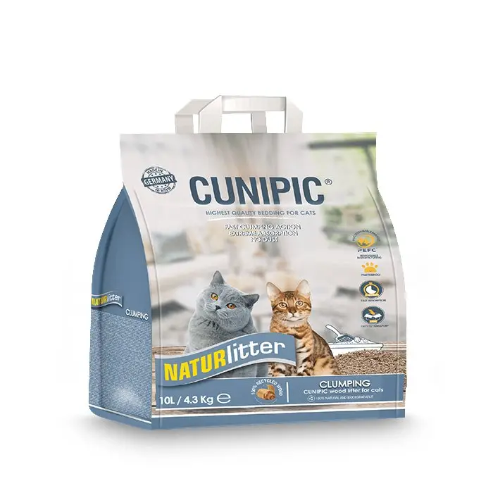 Prix Réduit Cunipic – Liti&egrave;re Agglom&eacute;rante en Bois Naturlitter pour Chats – 10L