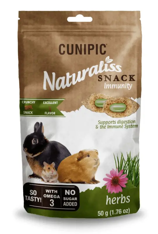 Cunipic - Friandises Naturaliss Herbal Snack Immunity pour Rongeurs - 50g Commander Maintenant